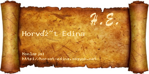 Horvát Edina névjegykártya